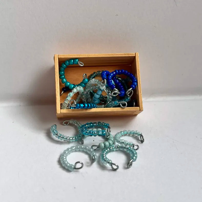Lot de colliers simples LPS nuances de bleu
