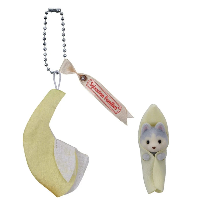 Sylvanian Families : Porte-clés Baby Husky Banana