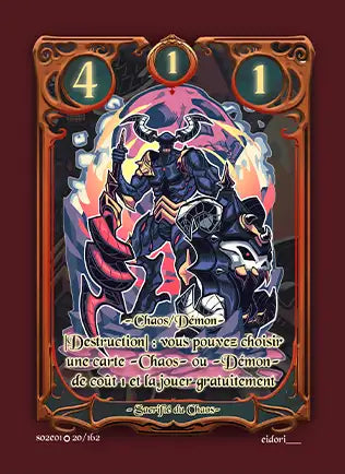 Carte Safir - Sacrifié du Chaos - Saison 2 ED1 Forteresse Azur