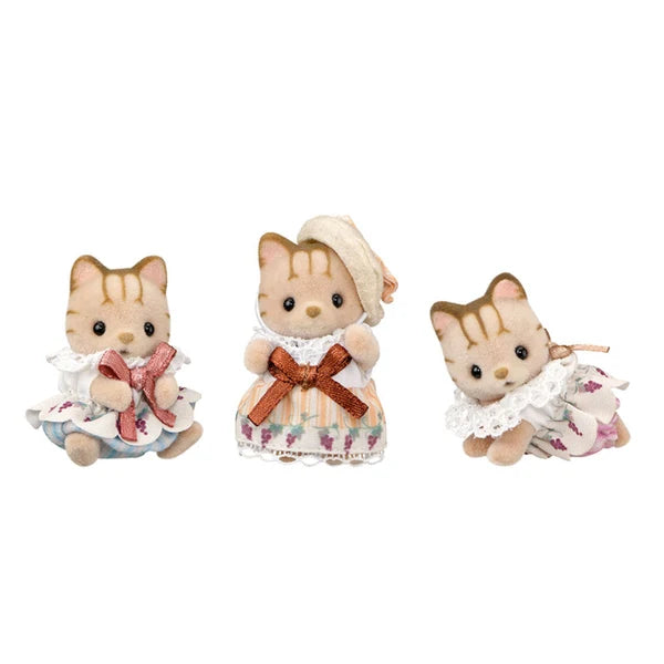 Sylvanian Families : Striped Cat Babies Elegant Ensemble
