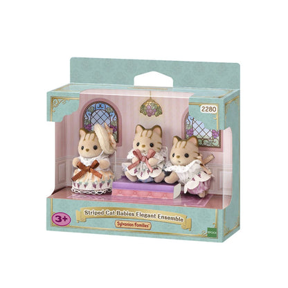 Sylvanian Families : Striped Cat Babies Elegant Ensemble
