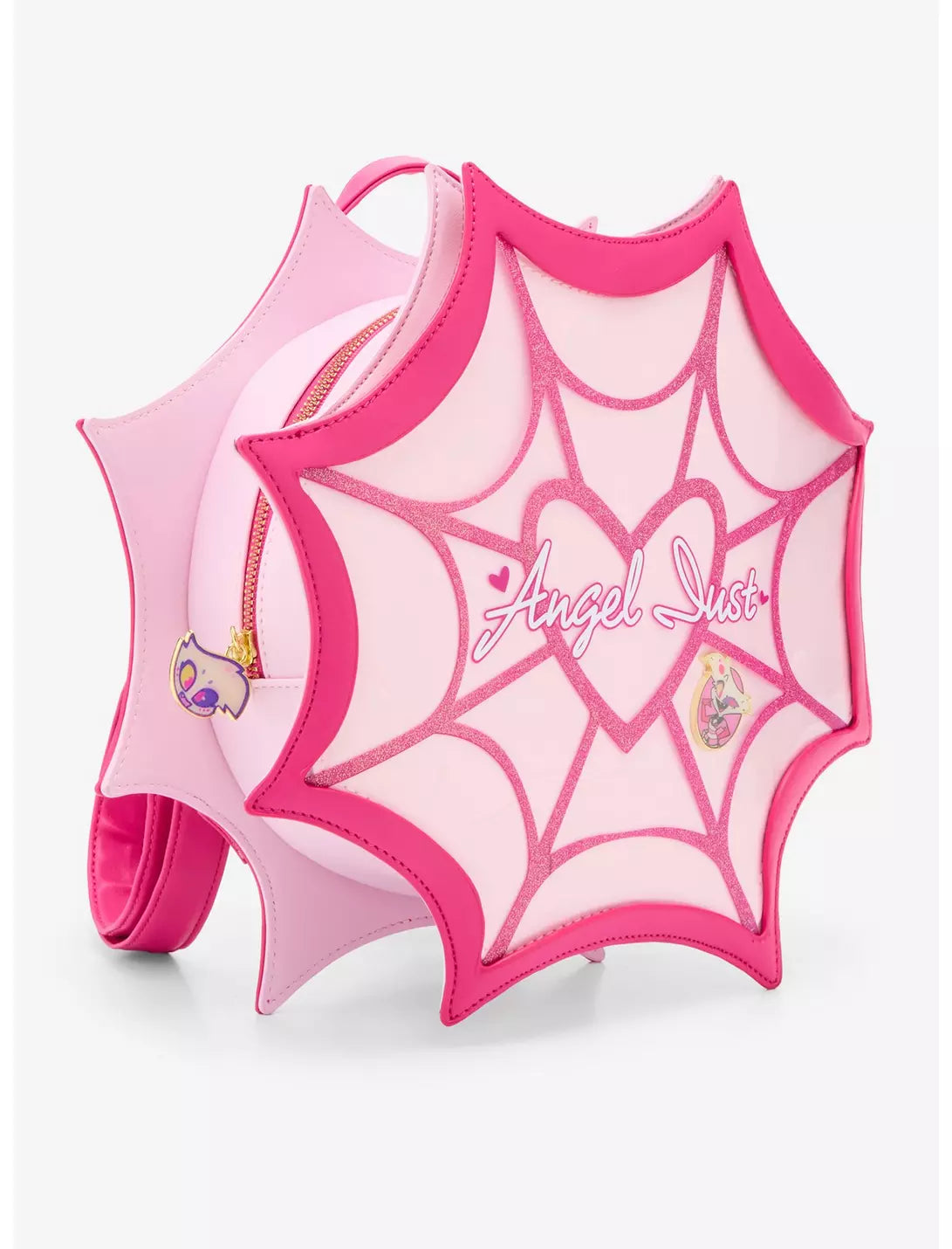 Hazbin Hotel Angel Dust Toile d'Araignée Pin Collector Mini Sac à dos