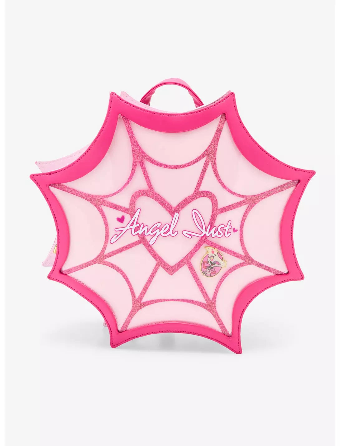 Hazbin Hotel Angel Dust Toile d'Araignée Pin Collector Mini Sac à dos