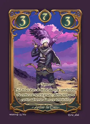 Carte Safir - Archer de Dem - Saison 2 ED1 Forteresse Azur