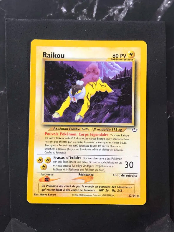 Pokémon Raikou Neo Revelation Card
