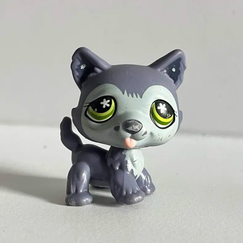 Littlest Petshop Husky Dog Figurine #487