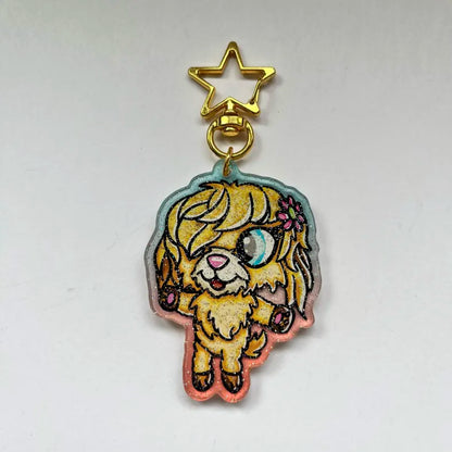 Porte-clés LPS chien 2518 à paillettes