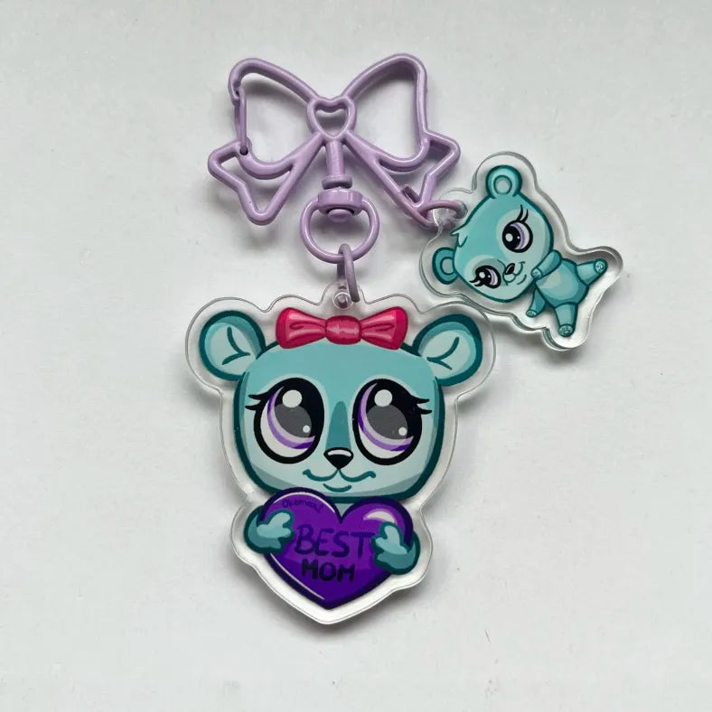 Porte-clés LPS maman et bébé ours 3581 & 3582