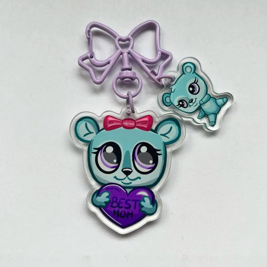 LPS Mama and Baby Bear Keychain 3581 & 3582