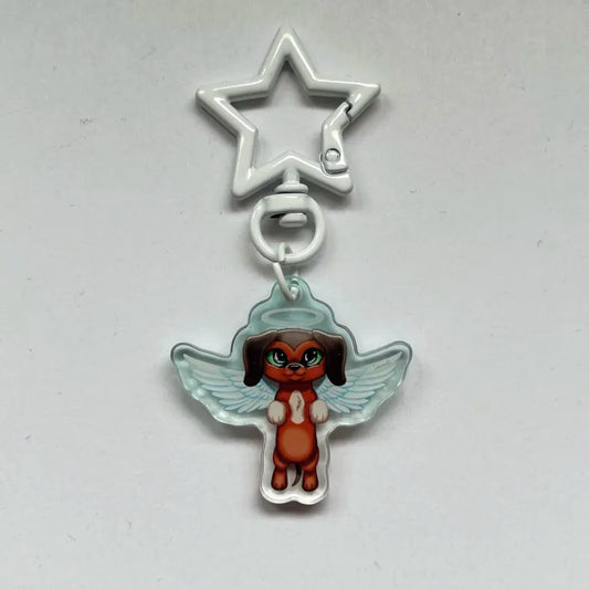 LPS dachshund keychain 675 "angel"