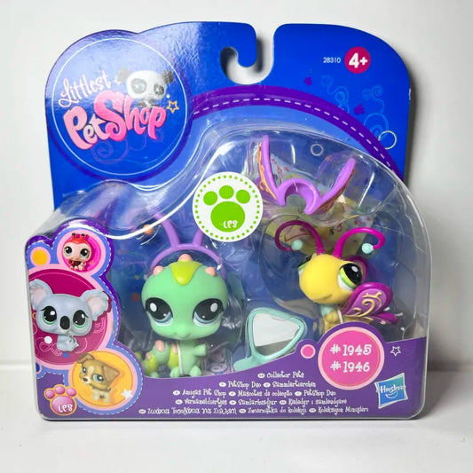 Littlest Petshop NIB Caterpillar #1945 and Butterfly #1946