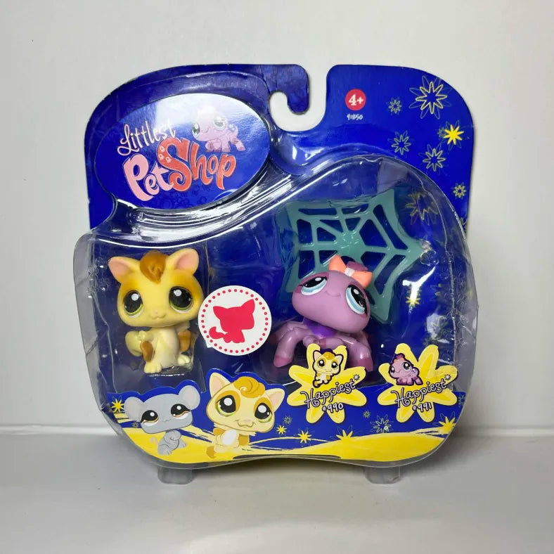 Littlest Petshop NIB Flying Squirrel #990 and Spider #991