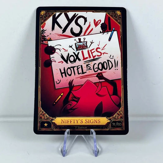 Carte Hazbin Hotel 31/60 : NIFFTY'S SIGNS