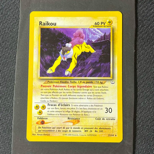 Carte Pokémon Raikou Neo revelation