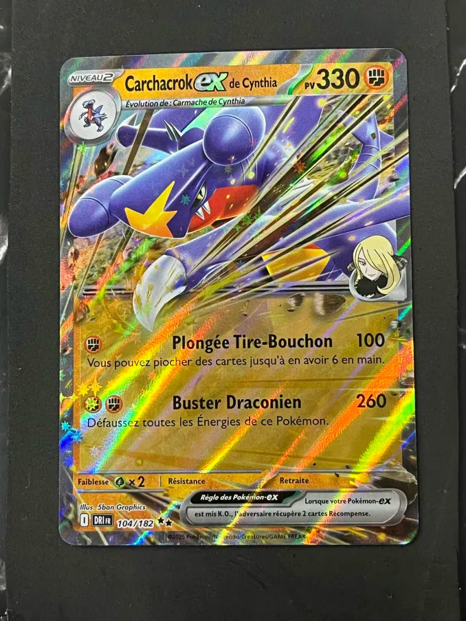 Carte Pokémon Carchacrok Ex de Cynthia Rivalités Destinées