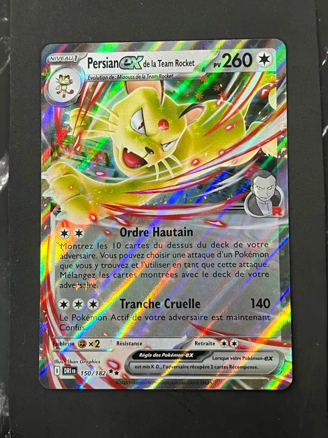 Carte Pokémon Persian Ex de la Team Rocket Rivalités Destinées