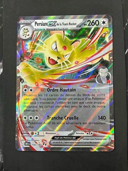 Carte Pokémon Persian Ex de la Team Rocket Rivalités Destinées