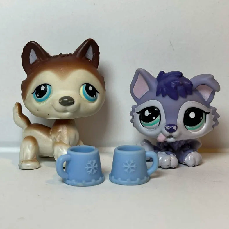 Figurine Littlest Petshop Chien Husky #68 Chiot #1810