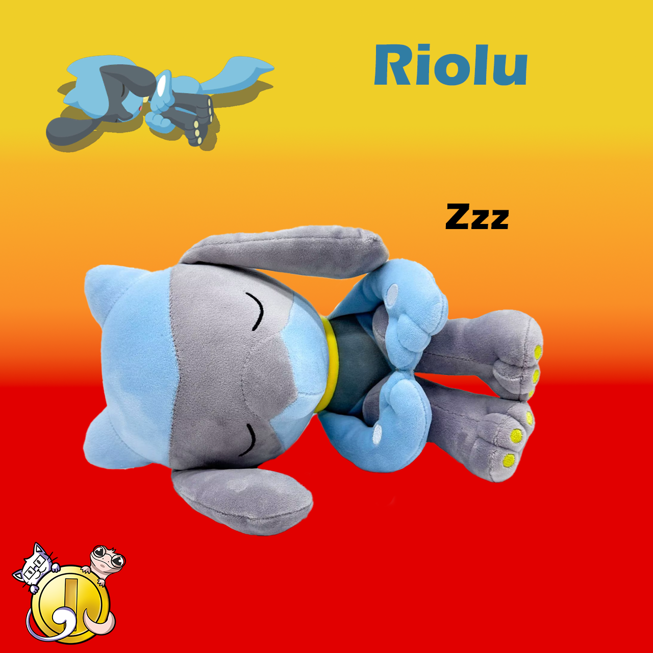 Peluche Pokémon Riolu endormi